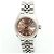 Rolex Reloj Datejust de acero para mujer con esfera salmón rosa - vista 8