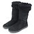 Chanel Stivali da donna in scamosciato nero e shearling con logo CC - vista 2