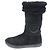 Chanel Stivali da donna in scamosciato nero e shearling con logo CC - vista 3