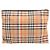 Burberry Karo-Clutch mit Lederbesatz Braun - Ansicht 10