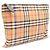 Burberry Karo-Clutch mit Lederbesatz Braun - Ansicht 2