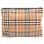 Burberry Karo-Clutch mit Lederbesatz Braun - Ansicht 3