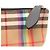 Burberry Karo-Clutch mit Lederbesatz Braun - Ansicht 4