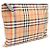 Burberry Karo-Clutch mit Lederbesatz Braun - Ansicht 9