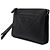Prada Clutch con tracolla logo triangolare in pelle Saffiano nera Nero - vista 2