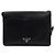 Prada Clutch con tracolla logo triangolare in pelle Saffiano nera Nero - vista 4