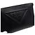 Prada Clutch con tracolla logo triangolare in pelle Saffiano nera Nero - vista 9