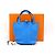 Hermès Picotan Blue Tote Bag mit silberner Hardware Blau