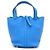 Hermès Picotan Blue Tote Bag mit silberner Hardware Blau - Ansicht 2