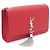 Saint Laurent Borsa Kate Classic Medium con catena argentata, a tracolla o a spalla Rosso - vista 2