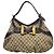 Gucci Borsa Hobo Queen in Jacquard Gold Ribbon Marrone