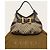 Gucci Borsa Hobo Queen in Jacquard Gold Ribbon Marrone - vista 7