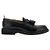 Thom Browne Mocassini con nappe in pelle di vitello lucida Microsol Nero