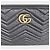 Gucci Clutch in pelle GG Marmont Nero - vista 4