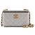 Vanity Chanel Beauty case Caviar Grigio Perla con catena dorata Marrone