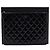 Chanel Clutch Black Patent Leather Silver CC Classic New Medium