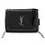 Saint Laurent Borsa a tracolla Sunset Medium in pelle di vitello nera Nero - vista 2