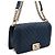 Chanel Borsa a Spalla Boy Chevron Blu Caviar Medium Flap con Catena Oro - vista 3