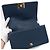 Chanel Borsa a Spalla Boy Chevron Blu Caviar Medium Flap con Catena Oro - vista 6