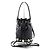Fendi Mini borsa a secchiello e borsa a tracolla Montreggio in pelle nera decorata con perle