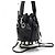 Fendi Mini borsa a secchiello e borsa a tracolla Montreggio in pelle nera decorata con perle - vista 3