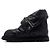 Miu Miu Botines de mujer de nylon acolchado negro con cremallera frontal - vista 4