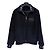 Louis Vuitton Fleece-Bomberjacke mit Lederpatch Blau