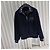 Louis Vuitton Fleece-Bomberjacke mit Lederpatch Blau - Ansicht 3