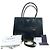 Prada Borsa Tote Doble Gold in Saffiano Vernice nero con tracolla