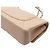 Chanel Borsa a tracolla classica in agnello beige con catena argentata media Marrone - vista 12