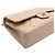 Chanel Borsa a tracolla classica in agnello beige con catena argentata media Marrone - vista 13