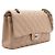 Chanel Borsa a tracolla classica in agnello beige con catena argentata media Marrone - vista 3