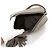 Tory Burch Sac bandoulière et sac caméra en cuir gris avec pompon - vue 5