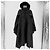 Prada Poncho para Lluvia de Mujer de Nylon con Logo Triangle Negro - vista 2