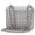 Jimmy Choo Borsa a Spalla e a Tracolla Crystal Decor Silver Chain Argento - vista 4