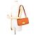 Borsa a tracolla in pelle classica Bottega Veneta Arancione - vista 4
