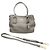 Borsa a mano in pelle Vitello Phoenix PRADA Grigio - vista 13