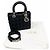 Borsa a tracolla Christian Dior Lady Cannage in agnello Nero - vista 16