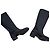 Botas altas negras de piel con efecto cocodrilo Stuart Weitzman Negro