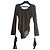 Sonia Rykiel Body in velluto a righe nero e kaki Cachi