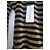 Sonia Rykiel Body in velluto a righe nero e kaki Cachi - vista 5