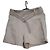 Iro Shorts de lin bege com cinto