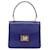 Céline Celine Vintage Carriage Top Handle Leather Medium Blu
