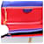 Céline Celine Vintage Carriage Top Handle Leather Medium Blu - vista 5