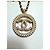 Collana Chanel Logo CC con Perle Dorate D'oro - vista 3