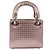 Borsa a tracolla Christian Dior Lady Micro Cannage Mini Argento - vista 3