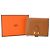 Cartera compacta de dos pliegues Hermès Bearn Castaño