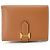 Cartera compacta de dos pliegues Hermès Bearn Castaño - vista 2