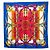 Foulard in seta Hermès Carre 90 GRAND MANEGE Bianco Rosso Blu