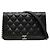 Borsa a tracolla Chanel Coco Mark Matelassé Boy Chain Wallet Nero
